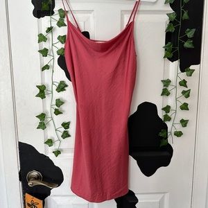 aeropostale pink satin slip dress